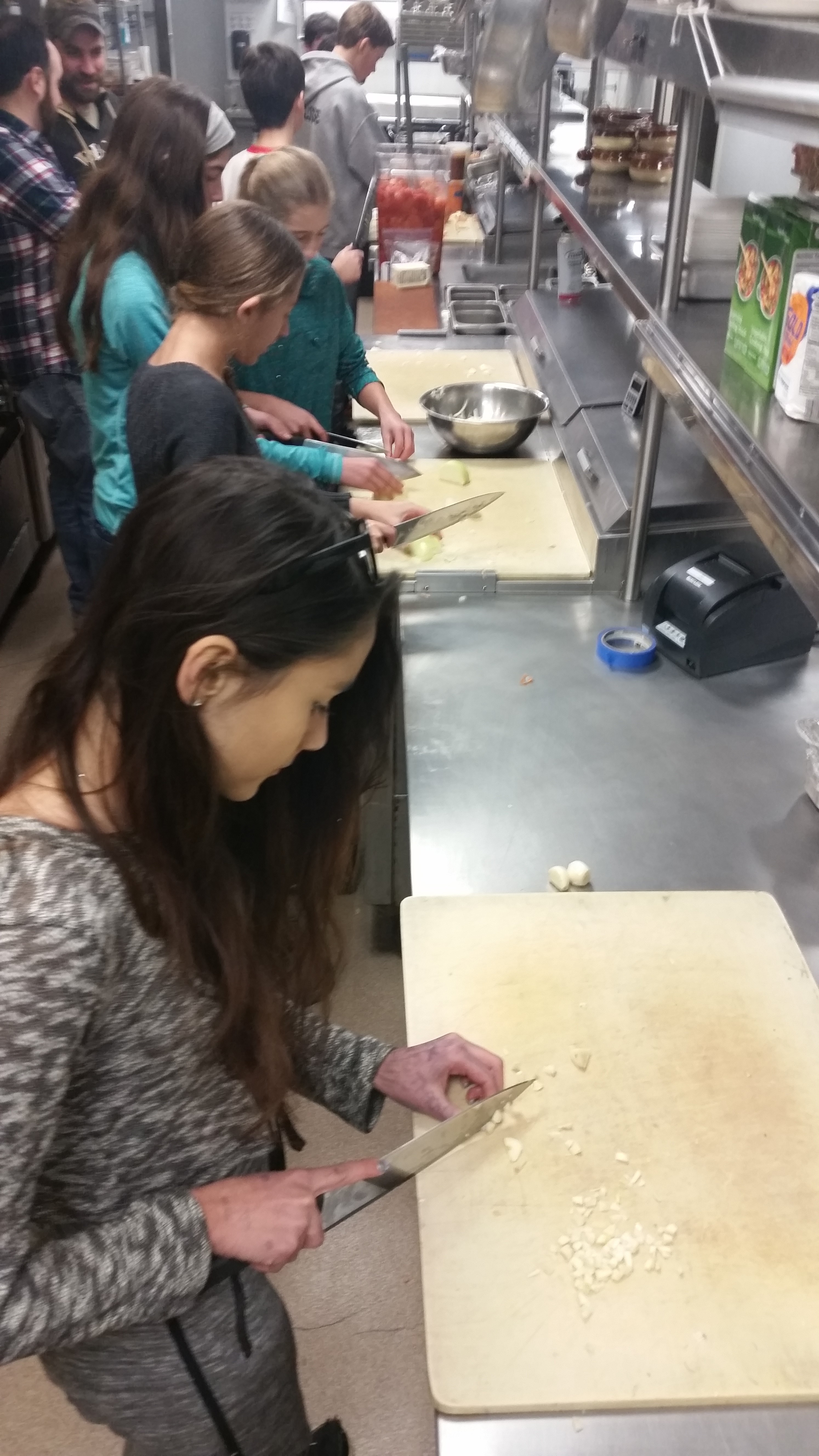 Ridge and Valley Charter School Students prepare meal for the needy at Buckhill Brewery 